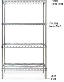 China stainless steel wire shelving
