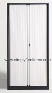 tambour door storage steel file cabinet with 4 layers shelf