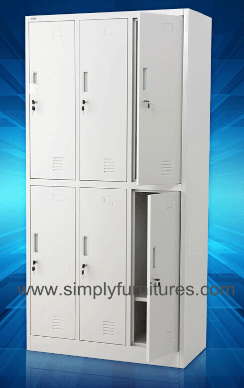 6 doors gym metal cabinet