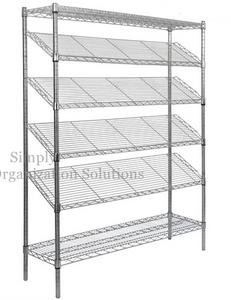 Six-storey tilted shelf unit storage rack with wheels can be selected