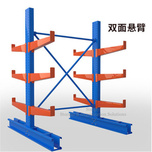 Double Sided Steel Cantilever Racking for Brass Pipe Storage 