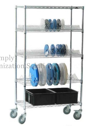 ESD-Safe SMT Multilayer Metal Wire Frame Storage Cart