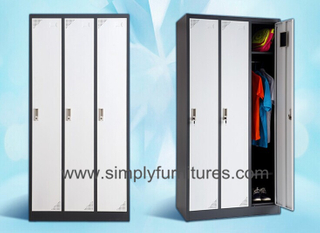 metal wardrobe cabinet with 3 doors