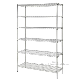 Flour Products Storage Rack Commercial Chrome Adjustable Metal Shelving Units 