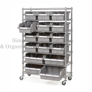 Commercial Grade Restaurant Classified Storage 16 Bins Rack Organizer Shelving System