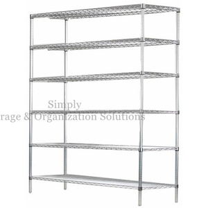 Restaurant Storage Shelving Wire Rack Hygienic Unit (18" X 48" X 72")