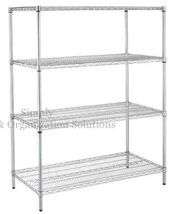 Bright Surface Stainless Steel Wire Shelving