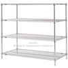 4 Tier Standing Display Rack with Wheels Wire Shelving Retail Store Storage