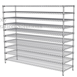 Food Processing Environment Organizer Multiple Layers Steel Shelves Storage Shelving 
